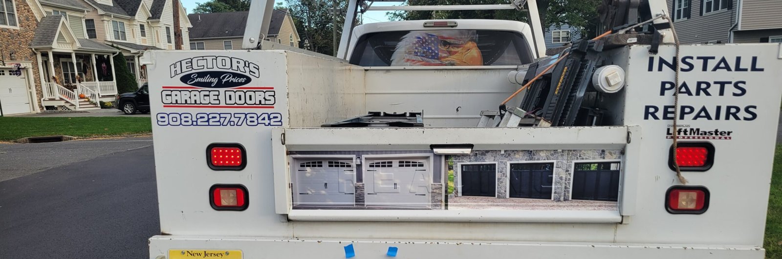 Hector Garage Doors in New Jersey - back of truck